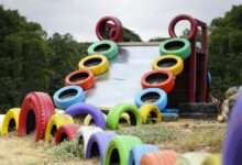 Photo of Design your own playground using your creativity and recycling tires