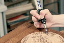 Photo of Carving wood with dremel